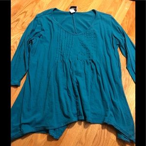 Teal Shark Bite Bottom Top